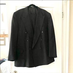 {PETROCELLI} Men's Big&Tall Black Suit Coat+Pants!